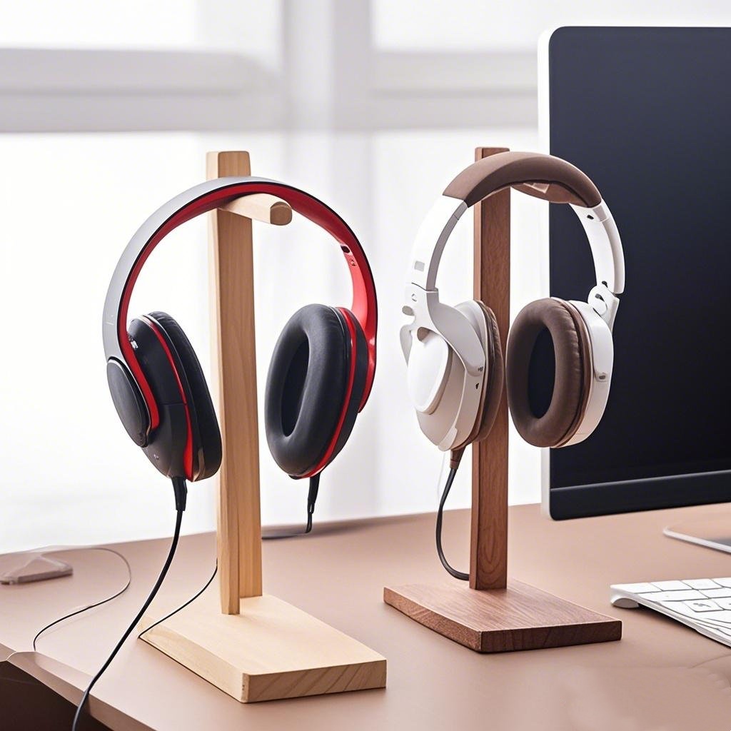 Headphone Stand Desk - Wood Headphone Stand Earphone Display Rack