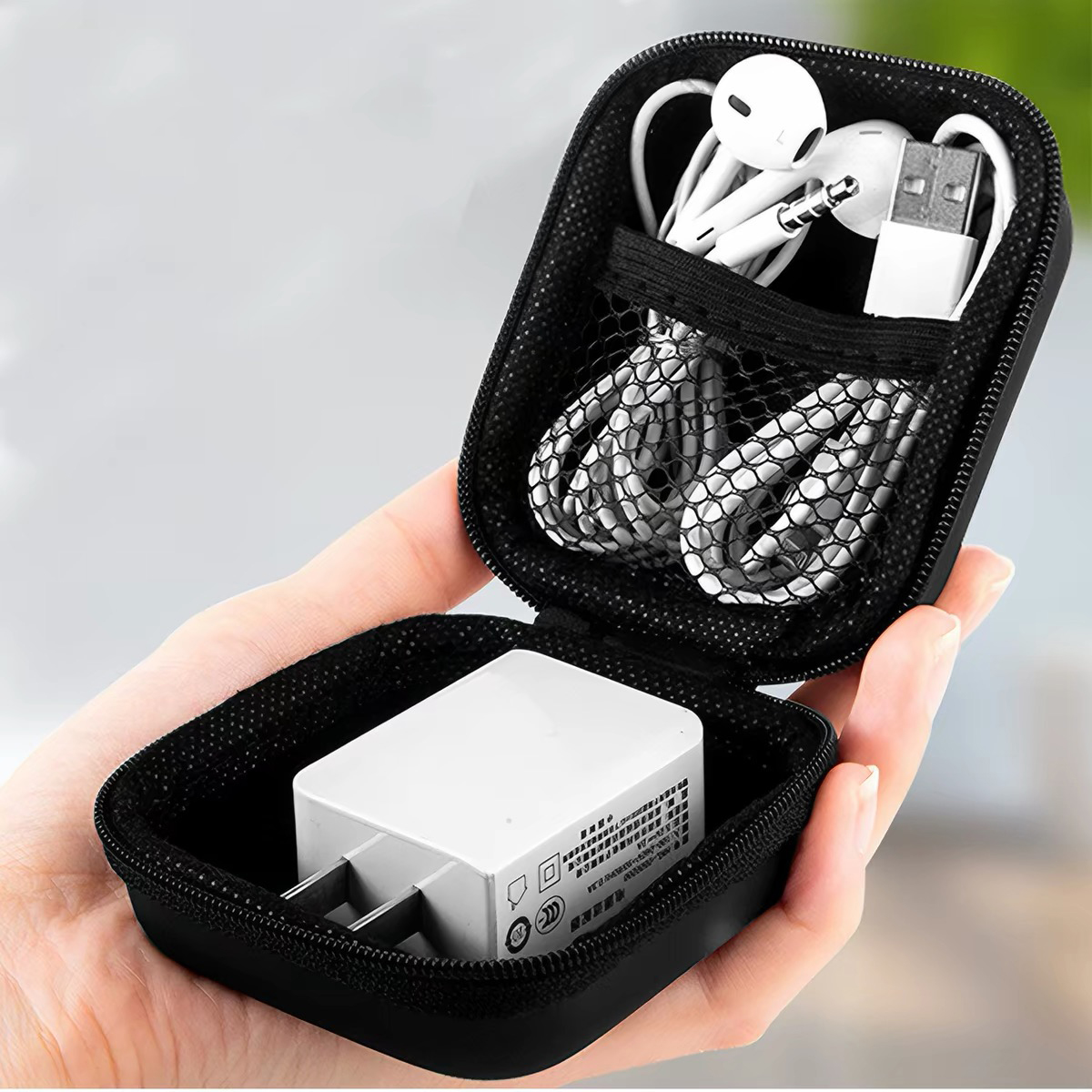 EVA Hard Shell Waterproof Cabl - Headphone Case Hard ulasan dan harga