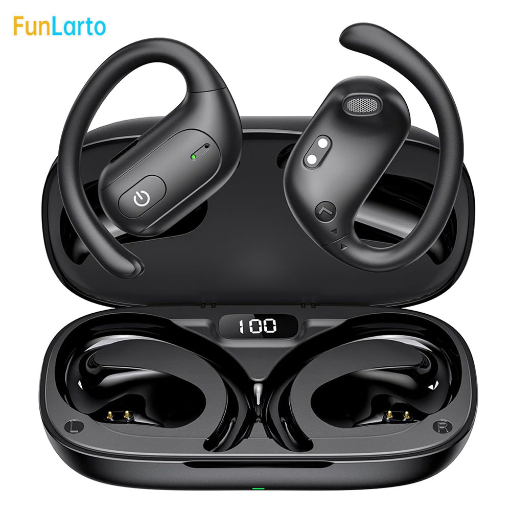 Open-Ear Wireless Running Head - Sports Earphone Hook ulasan dan harga