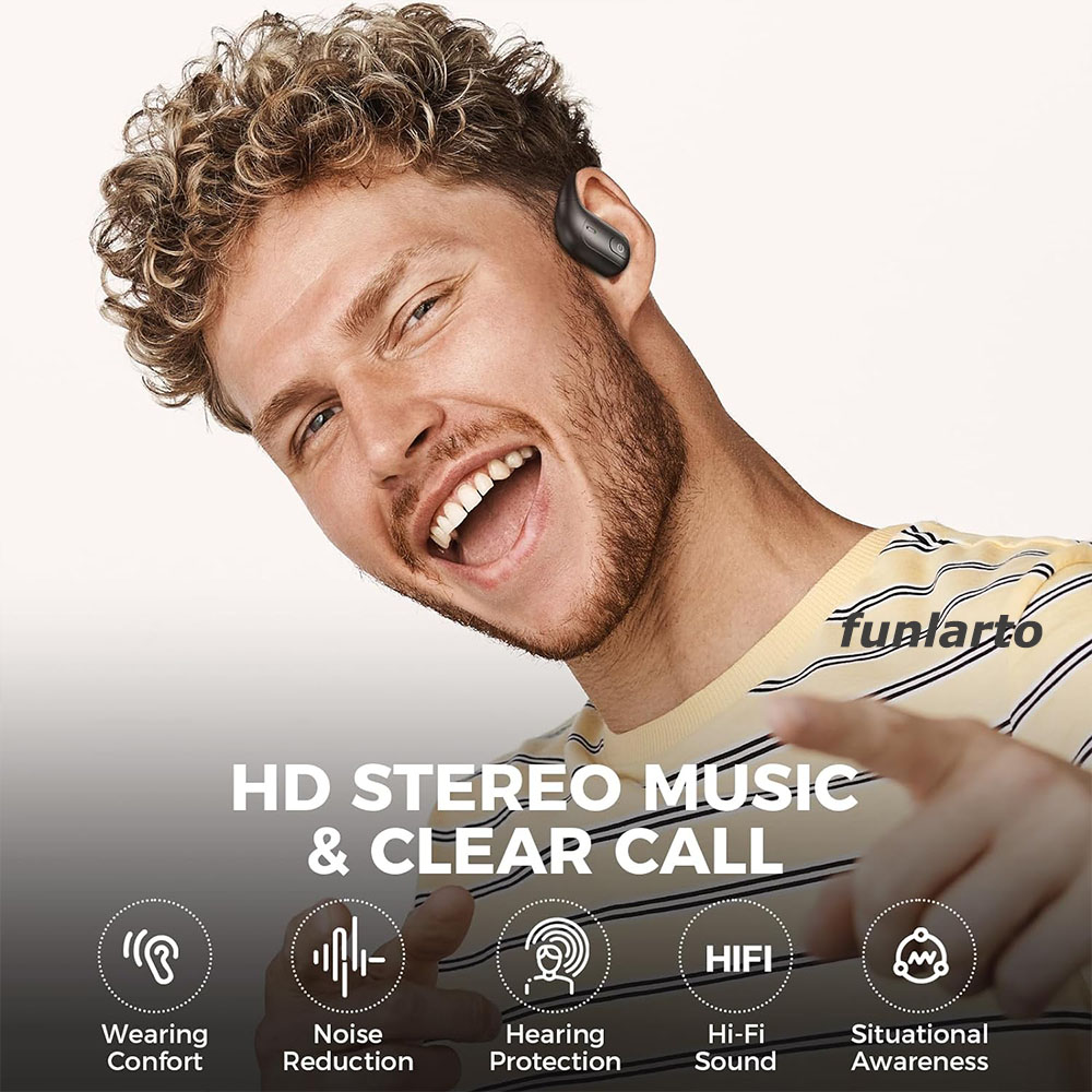 Open-Ear Wireless Running Head - Sports Earphone Hook ulasan dan harga